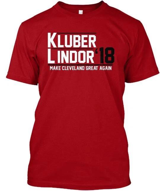 

Kluber Lindor ‘18 18 Make Cleveland Great Again T shirt Made in USA S to 5XL XL