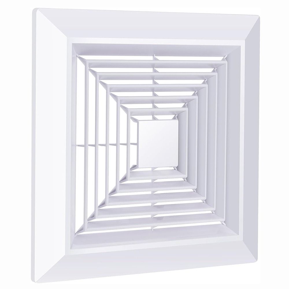 New With Spring Exhaust Fan Cover Square White Ceiling Fan Air Diffuser Ceiling or Wall