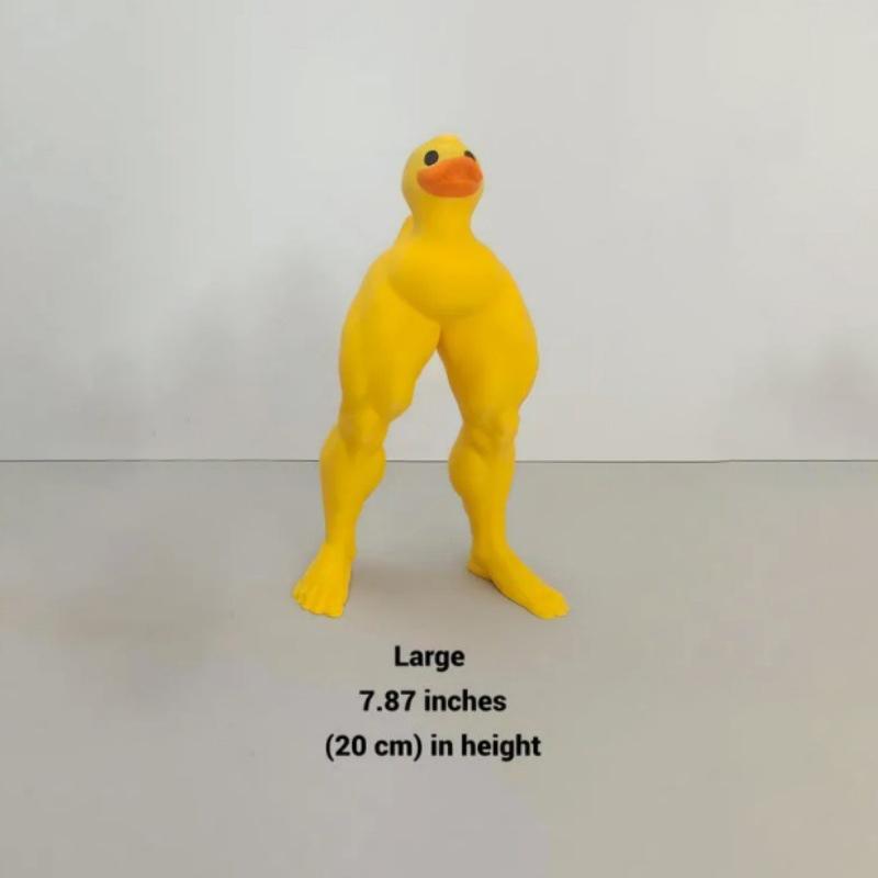 

Мускулистая Нога Утка, Смешной Декор из Смолы, Милая Фигурка Животного, Статуэтка Утки Ручной Работы, Фигурка Желтой Утки, Причудливый Домашний Декор L