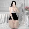 Domila Sexy Ice Silk Transparent Tight Nightclub Beauty Chest Lace-up Short Skirt Princess Ktv Mini Small Skirt Hip-length Skirt