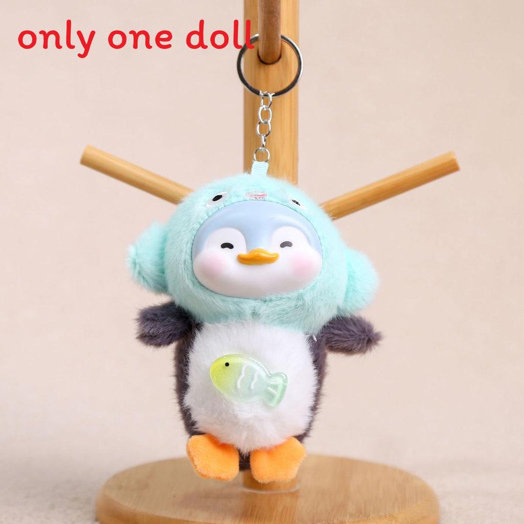 Penguin Plush Keychain With Soft Short Plush Fabric For Girls Bags And Accessories