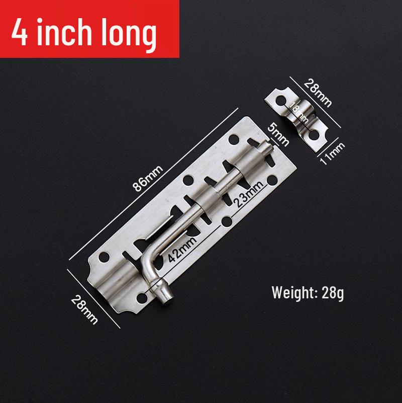 Stainless Steel Black Bolt for Cabinet & Wooden Door, Sizes: 1.5 To 5 Inches