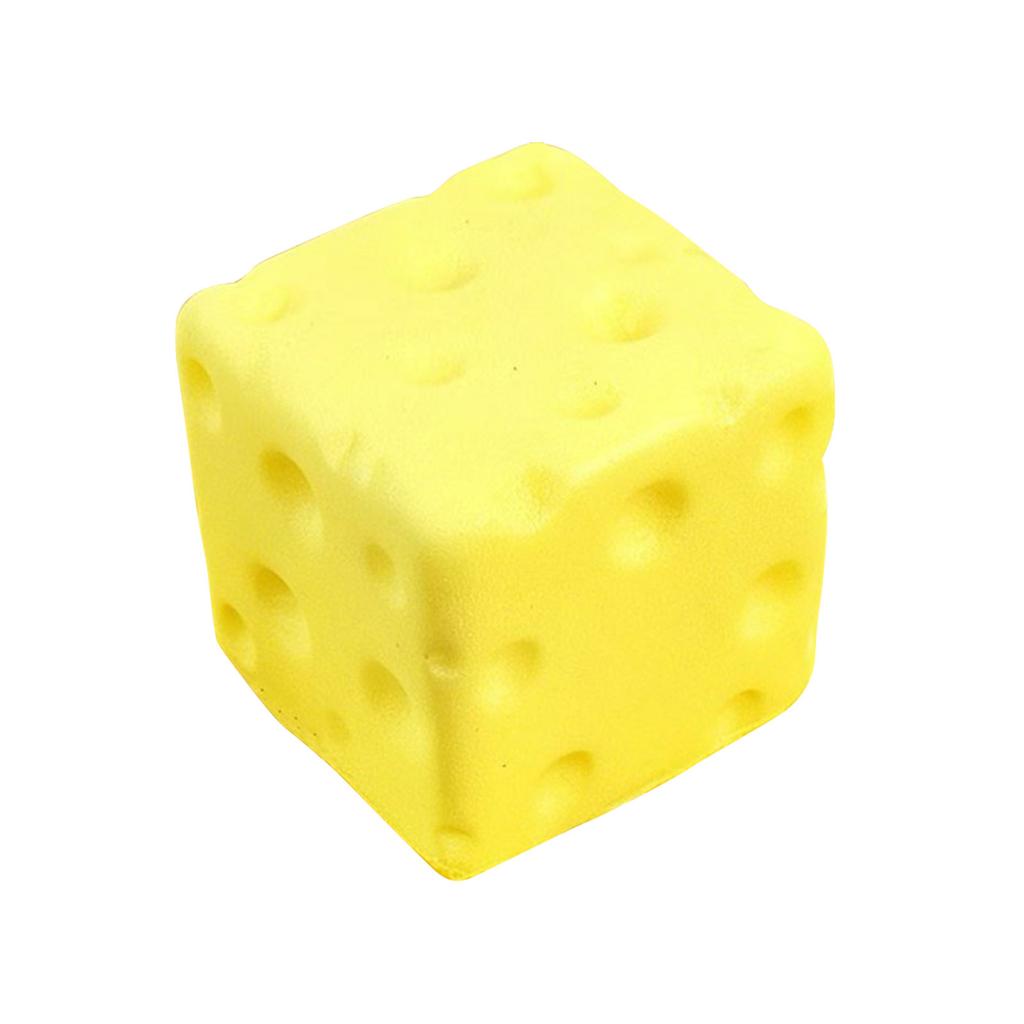 PU Material Cheese Cube Stress Relief Toy Soft Squeeze Sensory for Hand Exercise Home Office School Decor 5cm 10cm