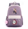 Anime Demon Slayer Printed Backpack for Teenger Student Large Capacity Waterproof Schoolbag Bookbag Women Travel Bag Gift