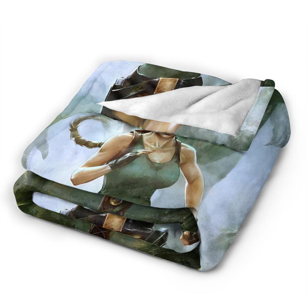 T-Tomb Raiders Plush Blanket Kids Flannel Throw Blanket For Home Decor Soft Custom Quality Bedspread Gift