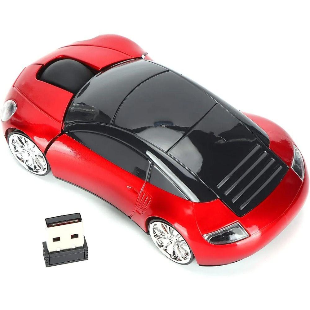USB Scroll Sports Car Wireless Mouse Cartoon Wireless Mouse for Laptop/PC Pad Computer PC Laptop