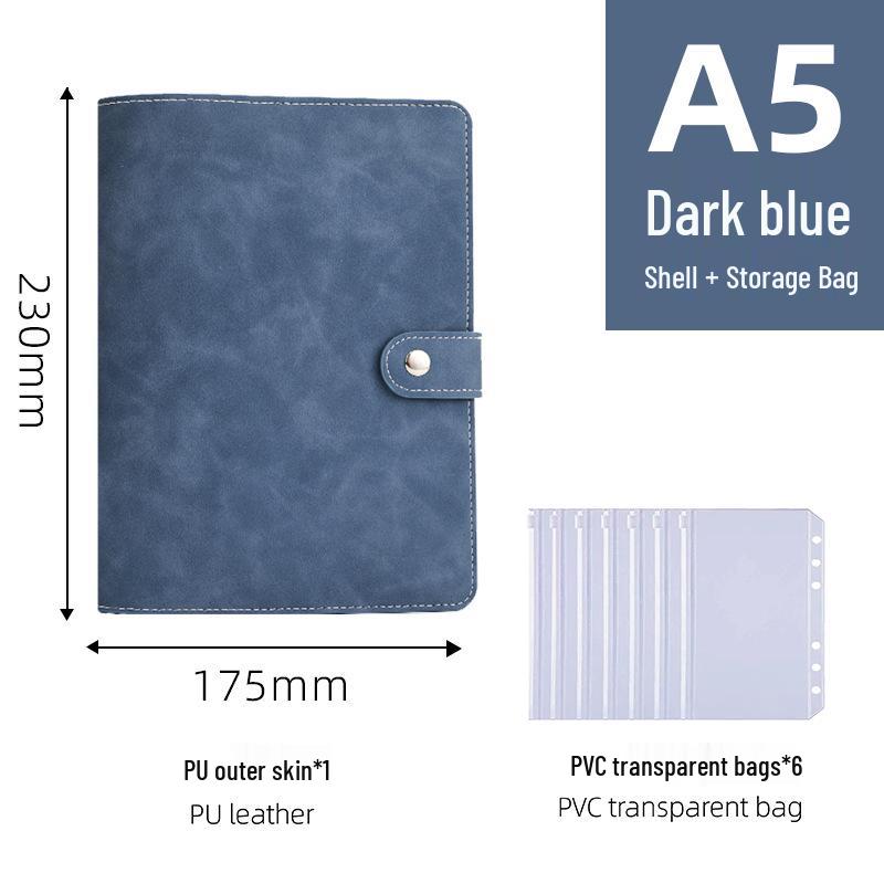 A6 Leather Buckle Loose-Leaf Notebook & A5 Multifunctional Planner with Custom Logo and Storage