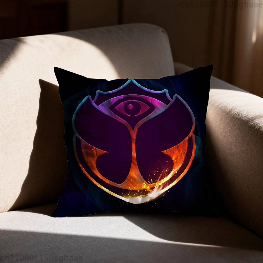 Tomorrowland Pillow Case Antidustmite Pillowcase Invisible zipper silky short plush Sofa cushion cover