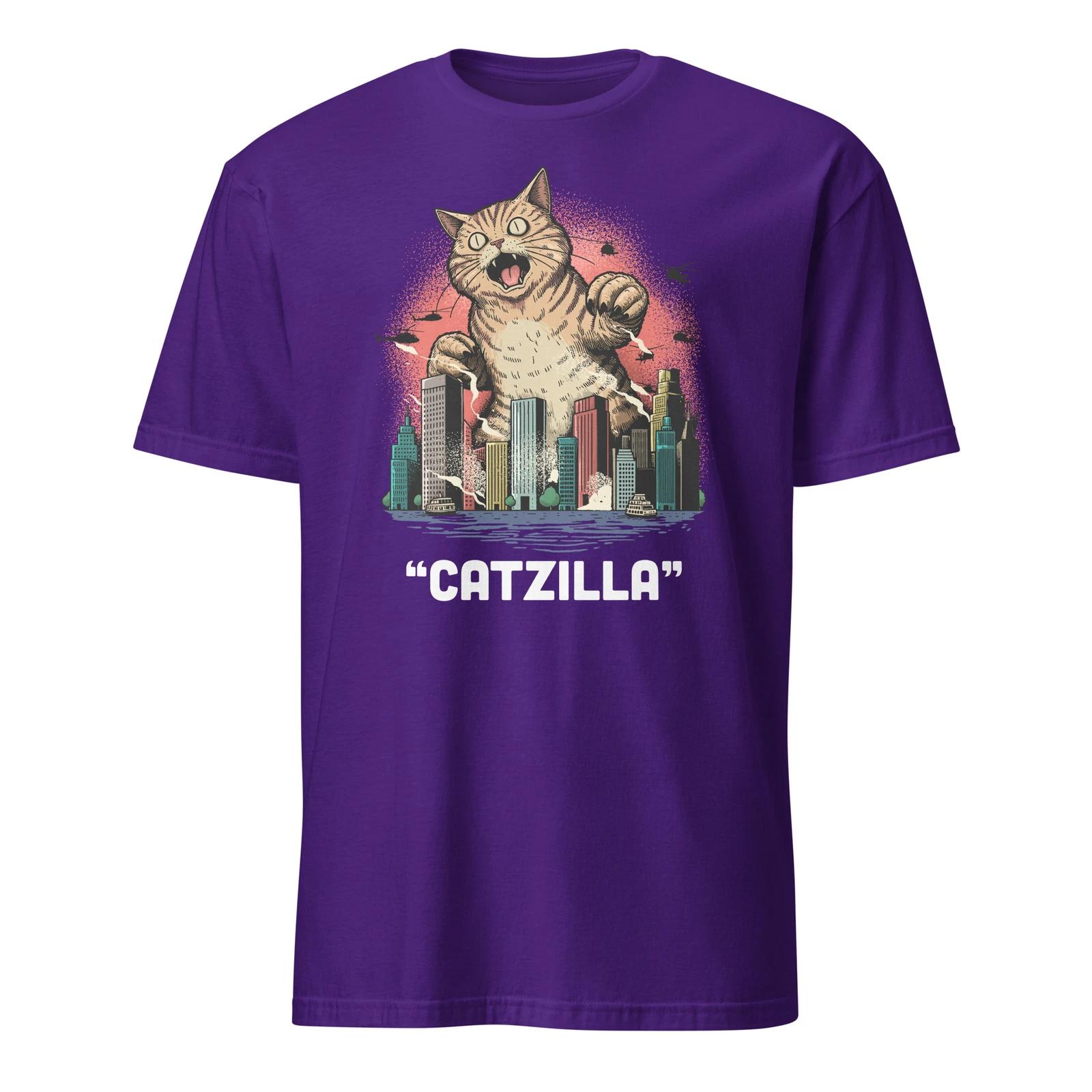 Catzilla Shirt Kaiju Japanese Catzilla Cat Kitten Monster Cat T-Shirt Size S-3XL XL