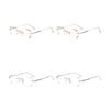 4PCS Diamond Reading Glasses Women's Frameless Glasses Anti Blue LIght Reading Eyeglasses Fashion With Grade +100 To +400