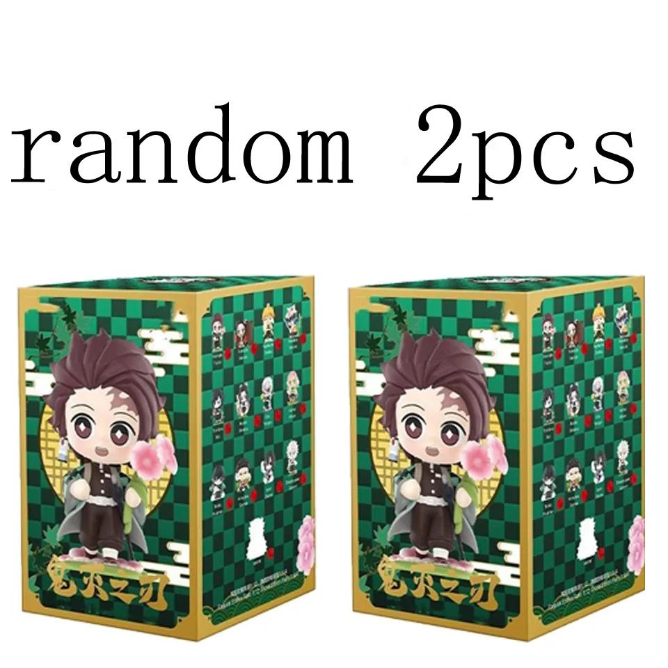 #Demon Slayer Tanjiro Kamado Nezuko Anime Cartoon Figure Blind Box Creative  Statue Model Ornament Surprise Gift Box