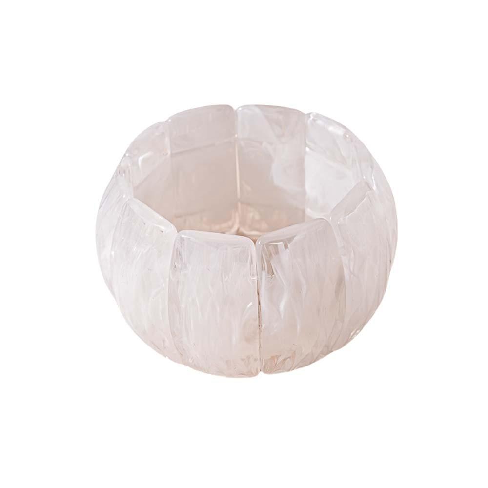 Wide Rectangle Irregular Wide Bracelet Smudging Retro Hand Ring Creative Acrylic Bangle  Lady Girls