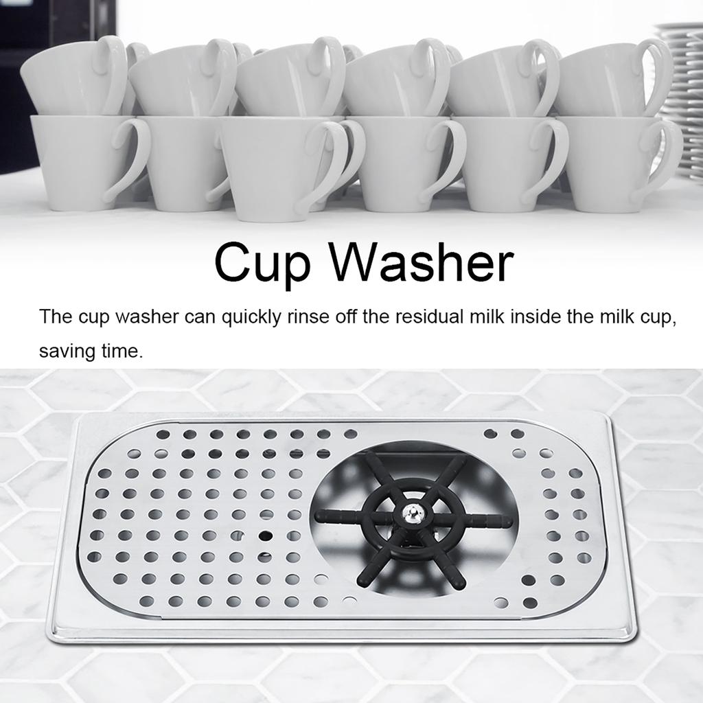 114mm Diameter 201 Stainless Steel Milk Tea Cup Washer Cleaner Glass Rinser G1/2in