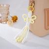New Trend Colorful Bowknot Pendant Woven Rope Design Bag Charm Backpack Hanging Piece Car Chic Accessories Bag Charm