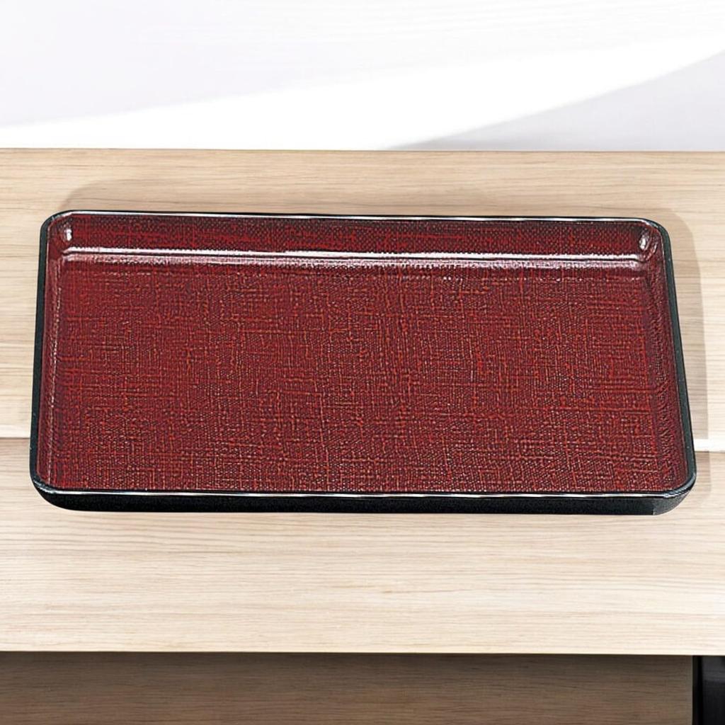 36cm Long Kasuri Tray with Lacquer Made in Dishwasher Safe J-kitchens Heat-Resistant (Tray/Tray) Non-Slip, Tamuke-Kasuri (ABS Resin) Japan,
