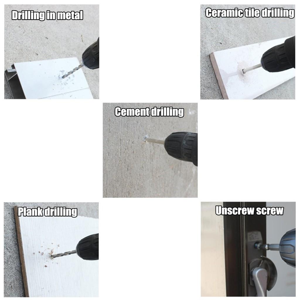 28V 48Nm Cordless Electric Drill Driver Set Screwdriver + Li-lon Battery And Charger AC100-240V