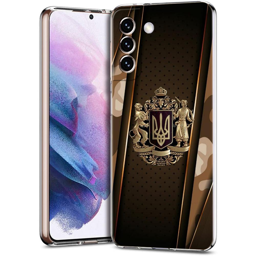 U-Ukraine Flag Phone Case for Samsung Galaxy S23 S20 FE S22 S21 Ultra M21 M22 M32 S10 S10E S9 S8 Plus 5G Transparent Shell Capas