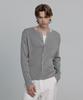 DECOROSO Mix Ribbed Round Cardigan [Gray]