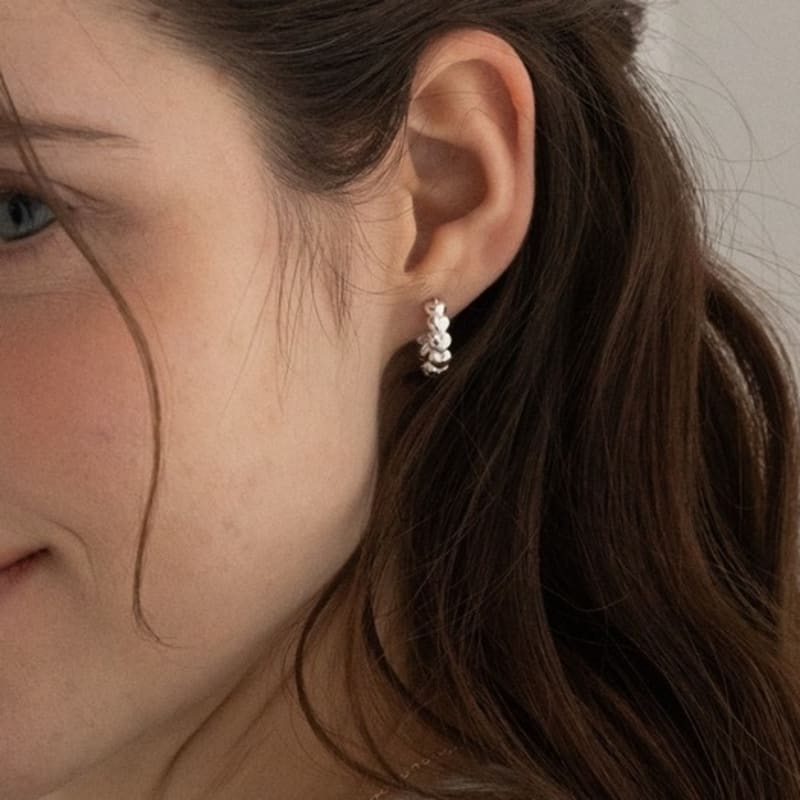 BEFORE MOONRISE [Silver 925] Heart Ring Earrings SE215 - Silver