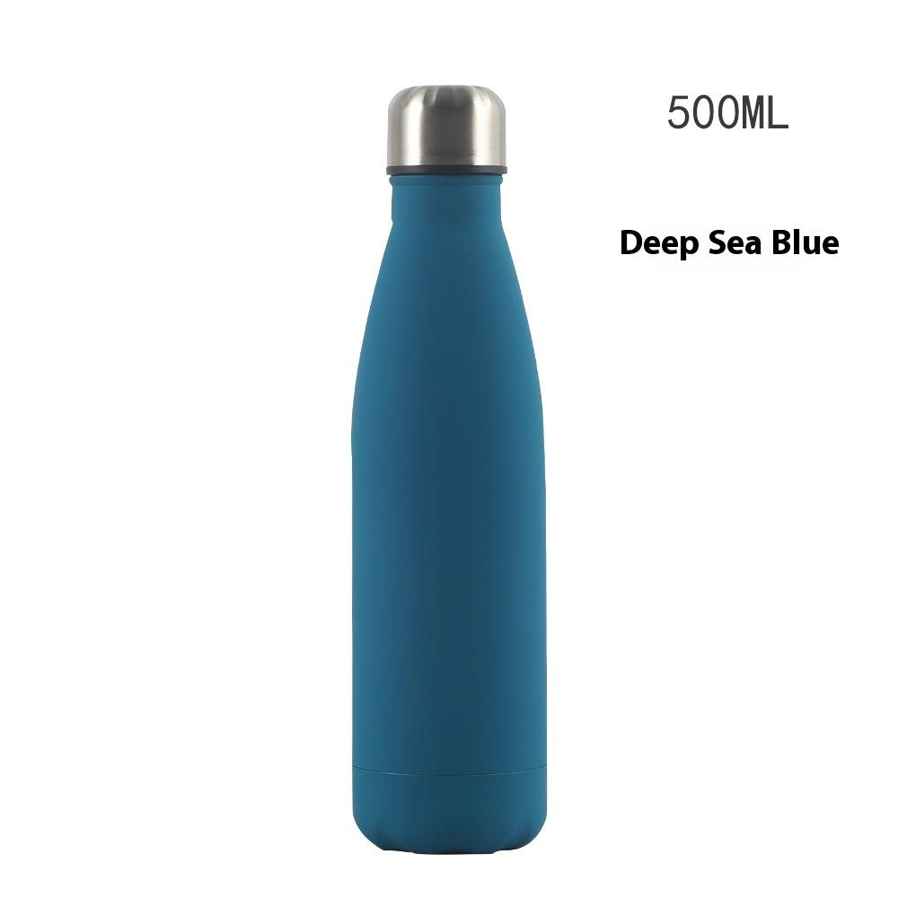 500ml doppelwandiger Edelstahl-Isolierbecher, Cola-Flasche mit großem Fassungsvermögen, Sport-Wasserbecher