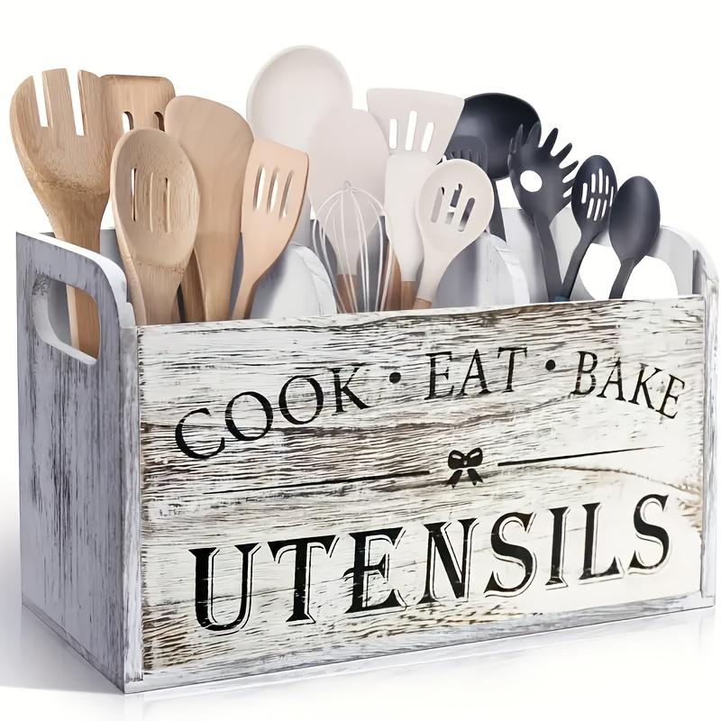 Utensil Holder Kitchen Wooden Organizer For Cutlery Terraces Kitchen ForUtensil Holder Chopsticks and Spoon Storage Box Only Box