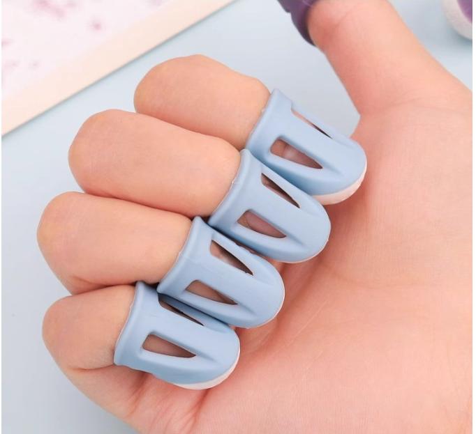 Hand Cross-stitch Anti-stick Finger Cover Silicone Sewing Thimble Anti-slip Finger Protection