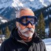 Maschera da Sci Unisex Novità Faccia da Vecchio, Divertente Stampa 3D Integrale Invernale, Occhiali da Sole Non Inclusi
