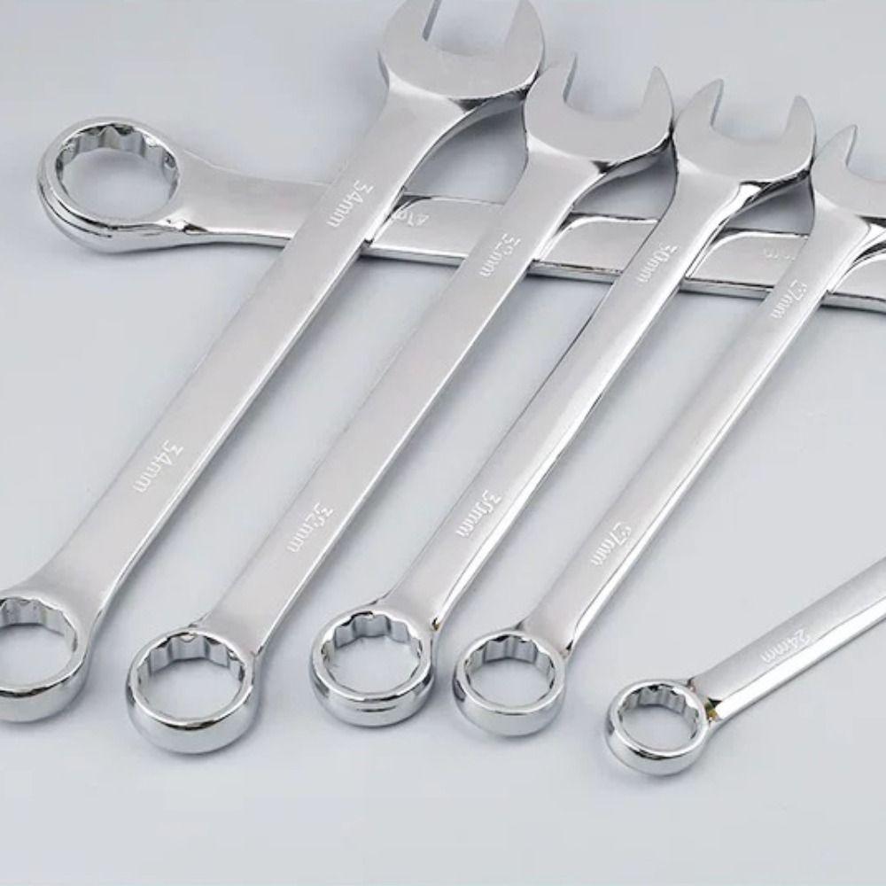 Chrome Vanadium Steel Combination Wrench 6-32mm Combo Spanner Open Box End Wrench Home Use