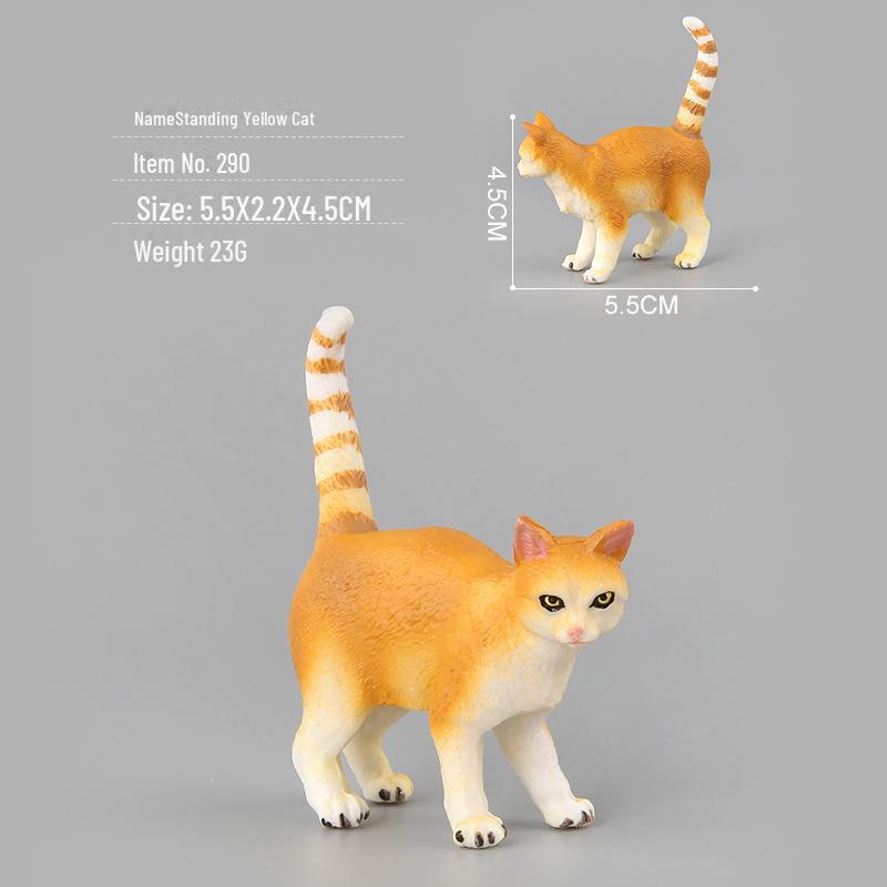 Seashell Cat Figurine: Realistic Kitten Toy Model
