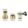 Universal Faucet Connector Easy Connect Water Hose Adapter Non Slip Design for Outdoor Garden Irrigation Car Washing