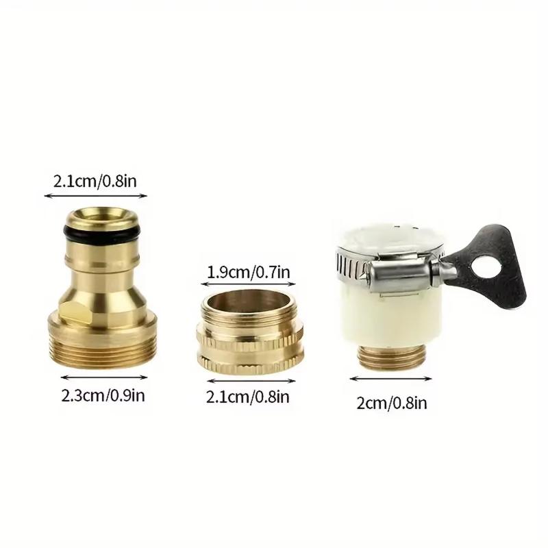 Universal Faucet Connector Easy Connect Water Hose Adapter Non Slip Design for Outdoor Garden Irrigation Car Washing