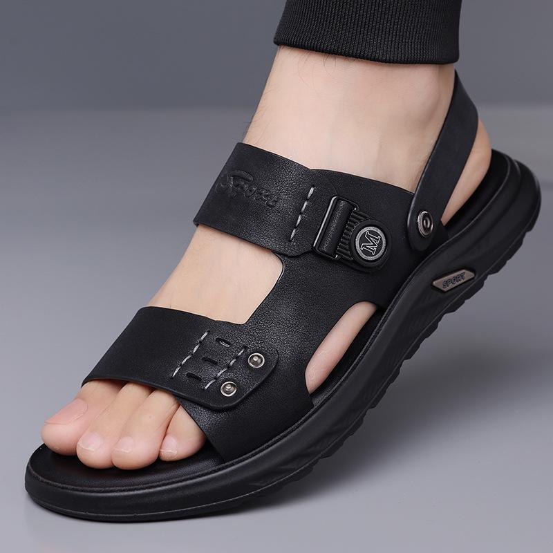 2026 Summer Men's Breathable Dual-Use Beach Sandals - Versatile Non-Slip Outdoor Slippers
