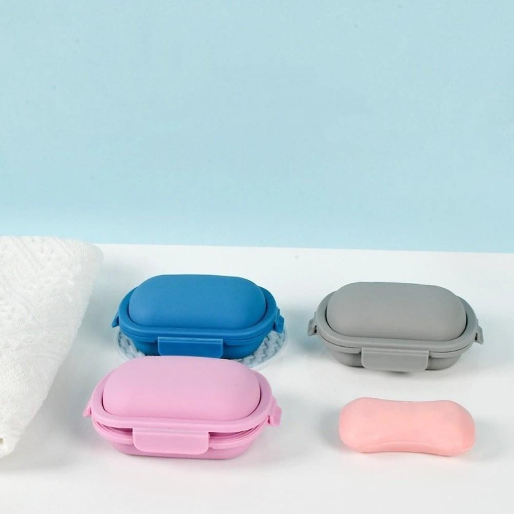 Leak Proof Soap Container Silicone Sealed Soap Box Multifunction Soap Holder Bathroom
