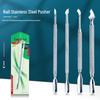 Ultra-Thin Double-Ended Steel Cuticle Pusher for Nail Art and Hand Care
