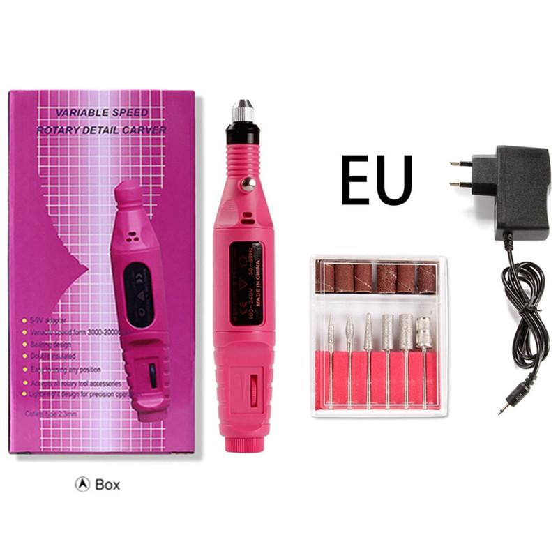 12W vrtačka na nehty Elektrický stroj na manikúru 20000 ot./min. Pilník na nehty se strojem na manikúru a pedikúru Speed ​​Nástroje na nehty