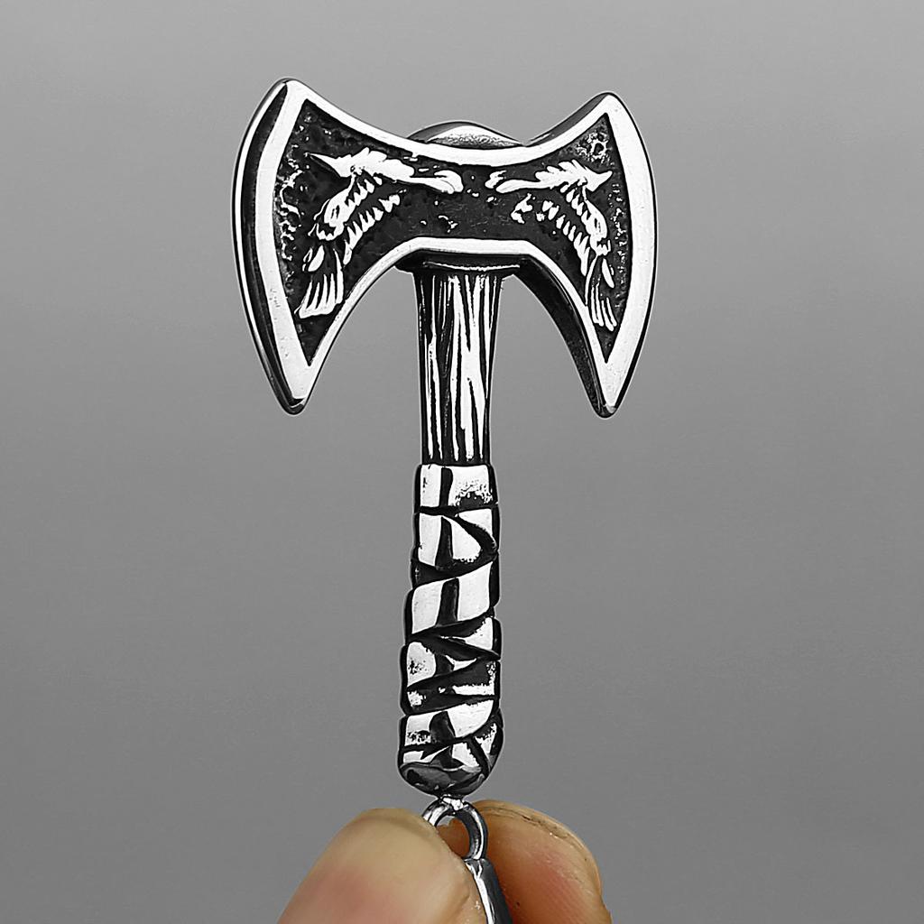 YQ 316L Stainless Steel Viking Axe Pendant Necklace For Men Jewelry Accessories Items