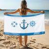 1 Stück Anker-Print Handtuch Sport Schnelltrocknend Super Saugfähig Camping Handtuch Super Weich Leichtgewicht Fitnessstudio Schwimmen Yoga Strand Handtuch