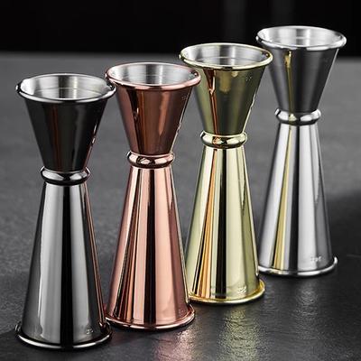 Neuer Doppel-Schuss Edelstahl Messbecher Cocktailshaker Getränke Spirituosen Messbecher Jigger Küche Bar Barzubehör Werkzeuge