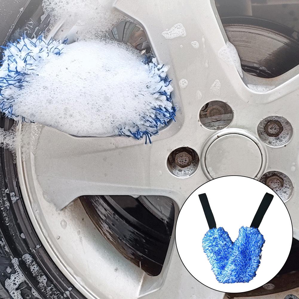 Ručník na mytí kol auta Ručník na otírání pneumatik Hadřík na čištění nábojů kol Dlouhý popruh Detailing pneumatik pro údržbu automobilů