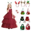 European & American Christmas Girl's Sequin Mesh Princess Dress - Long Evening & Birthday Gown