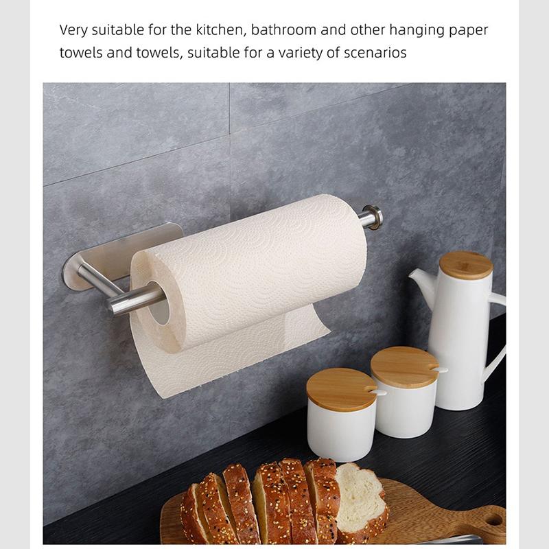 Porta Rotolo di Carta da Cucina Adesivo Porta Fazzoletti Dispenser Carta Igienica Porta Rotolo Scaffale Porta Tovaglioli Accessori per il Bagno