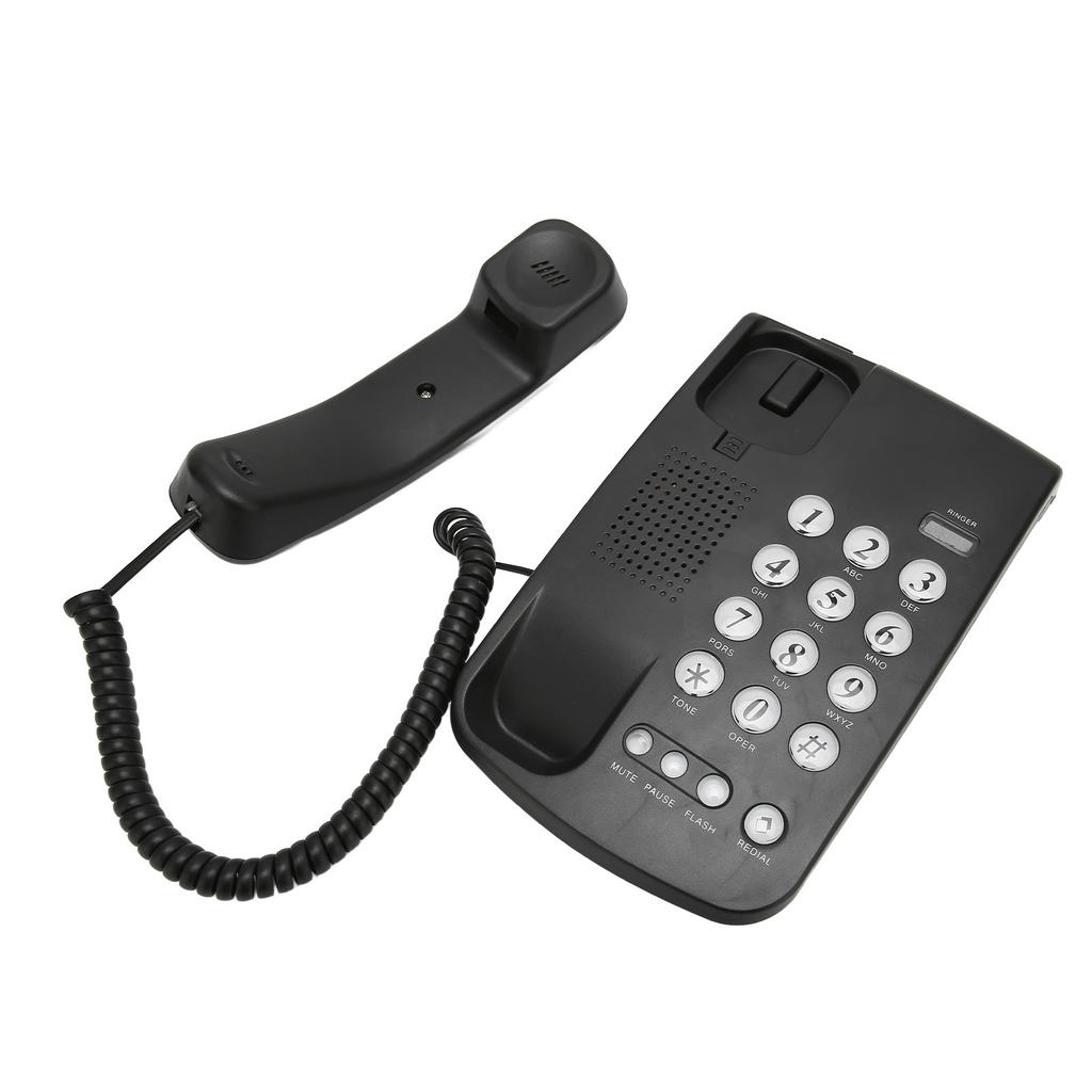 Corded Phone Hands Free Flash Function Clear Sound Last Number Re Dial Mute Button Wall Mount