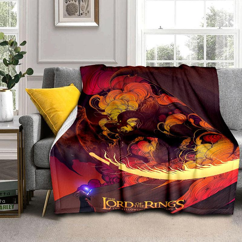 1pc Dragon Breath vs. Lightsaber: A Clash of Fantasy Elements Blanket,Portable Throw for Travel & Camping, All Season Cozy Blanket,Ideal Gift