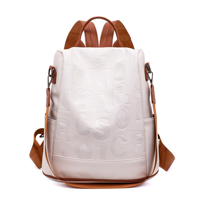 

Женский рюкзак большой вместимости, рюкзак для поездок на работу, многофункциональная сумка через плечо с защитой от кражи, школьный рюкзак для школьников белый