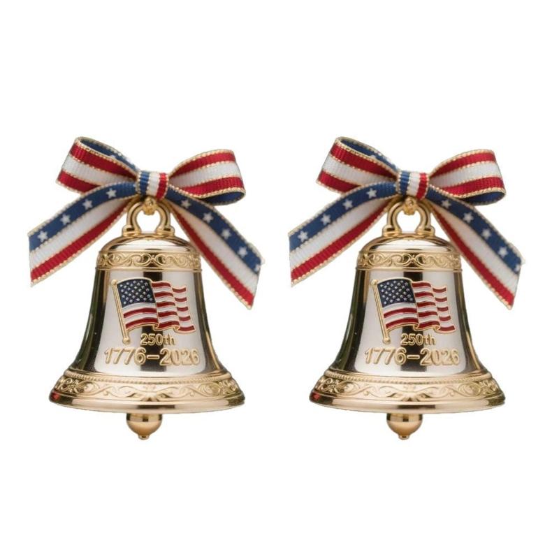 Vintage Christmas Tree Bell Ornament 250th Anniversary Bell Hanging Decoration For Holiday Tree Mantels Home Decorations