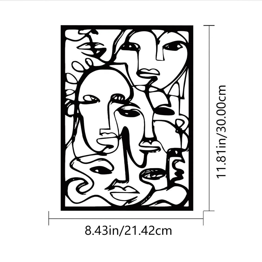 

1 шт. Художественный тематический декор, потрясающие настенные художественные украшения для внутренней гостиной, черный классический стиль для стен с металлическим настенным подвесом светло-серый