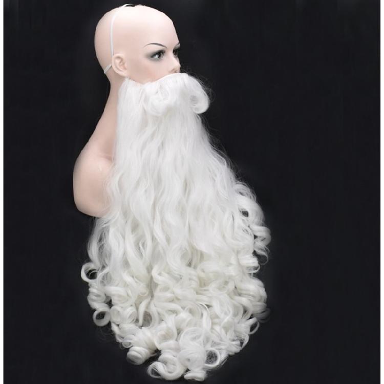 White Santa Beard and Wig Set Christmas Clause Cosplay Costume Accessories