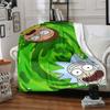 1 pezzo Coperta Rick and Morty Leggera in Flanella Plaid per Divano, Letto, Viaggio, Campeggio, Soggiorno, Ufficio, Divano, Sedia e Letto