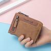 Card Holder Zipper Mens Wallet Pu Leather Wallet Vintage Zipper Coin Purse For Travel Work Shopping