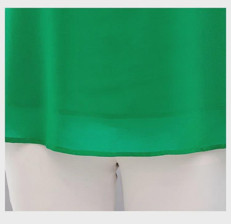 Bluză casual din șifon cu mâneci scurte pentru femei de vârstă mijlocie - Mărimi mari, Croială largă